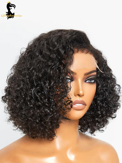 12inch 180%density kinky curly pixie cut wig for round face| shop now ...
