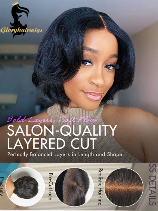Boss Vibe Pixie Cut HD Lace Wig: Natural Black Pre-Cut Glueless Unit
