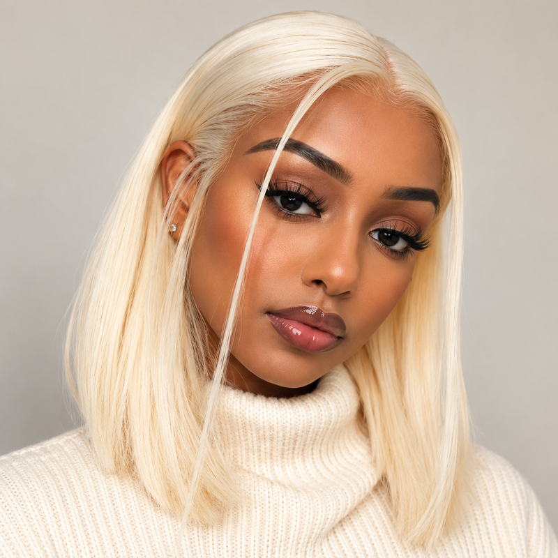 Short Colored Human Hair Pixie Bob Wigs for Black Women