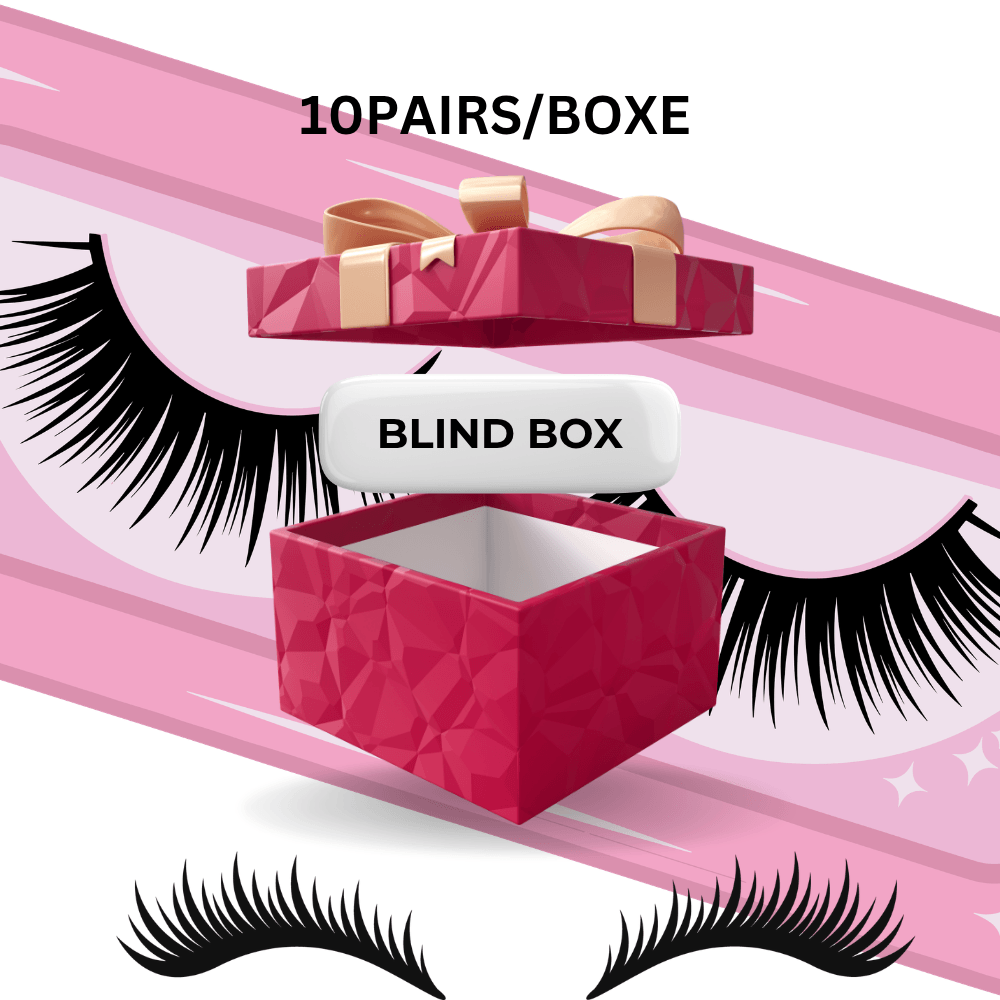 Mystery Lash Box Mink Faux Short Medium Long False Eyelashes 10 Pairs