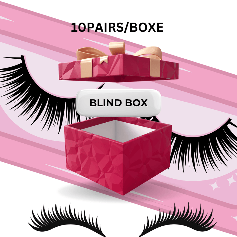 Mystery Lash Box Mink Faux Short Medium Long False Eyelashes 10 Pairs