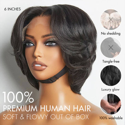 Boss Vibe Pixie Cut HD Lace Wig: Natural Black Pre-Cut Glueless Unit