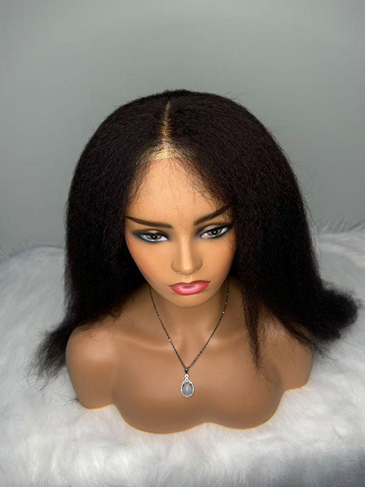 Kinky Curly & Straight Glueless Lace Front Human Wig