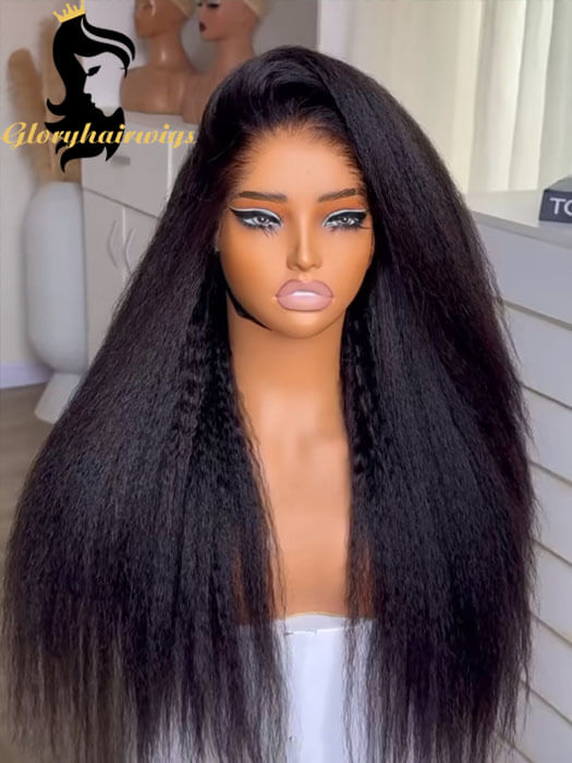 Kinky Curly & Straight Glueless Lace Front Human Wig
