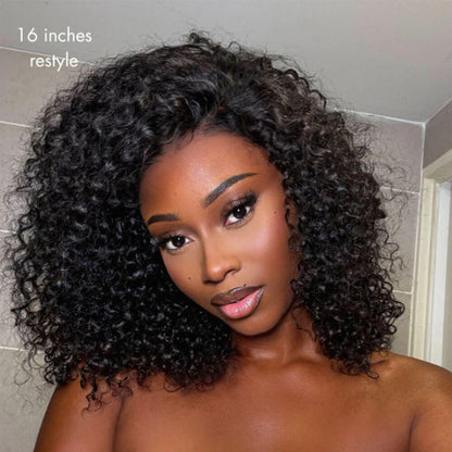 200% Density Afro Curly Glueless Wig - 5x5 Pre-Cut Lace Human Hair