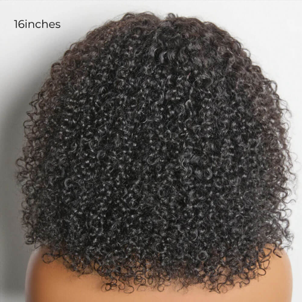 200% Density Afro Curly Glueless Wig - 5x5 Pre-Cut Lace Human Hair