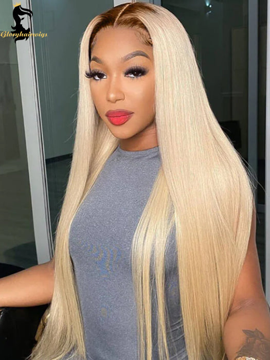 613 brown roots lace wig