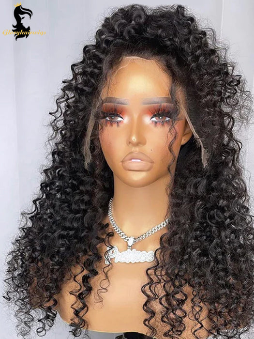 deep curly frontal wig
