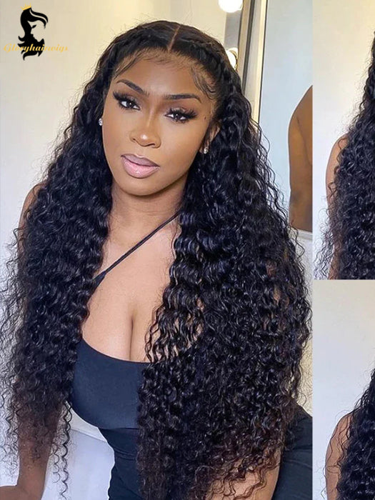 deep curly lace front wig
