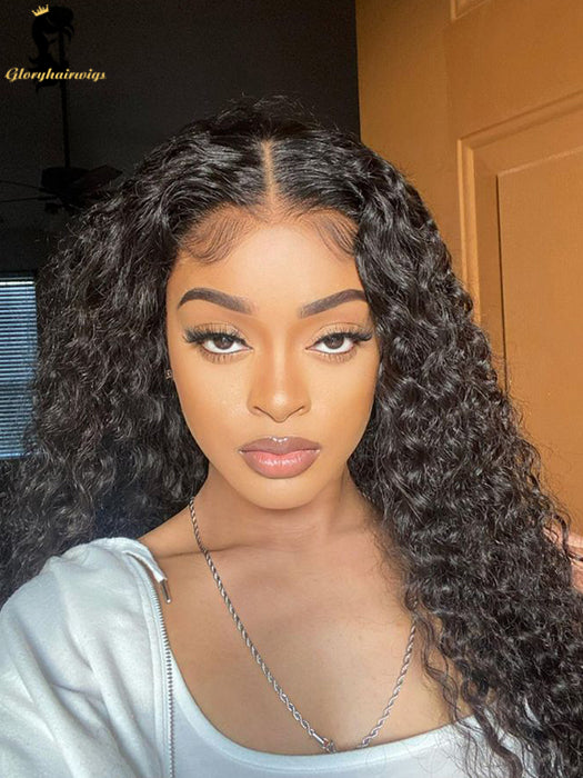side part water wave wig