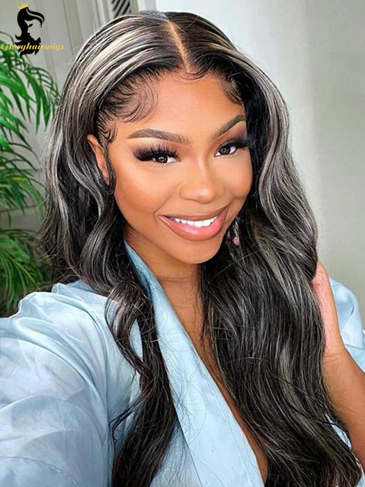 grey lace front wig