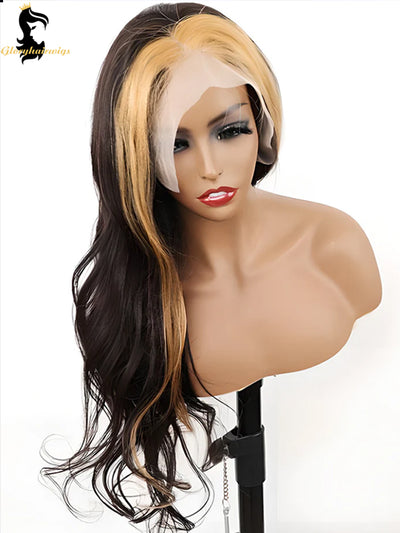 honey blonde lace front wig human hair