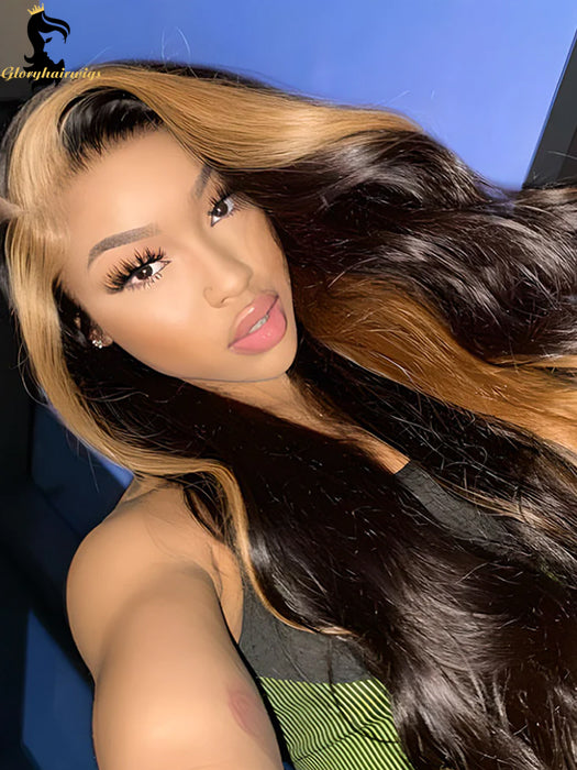 honey blonde frontal wig