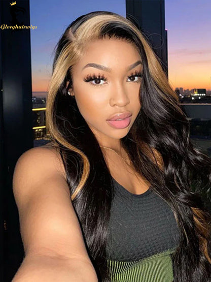 honey blonde glueless wig