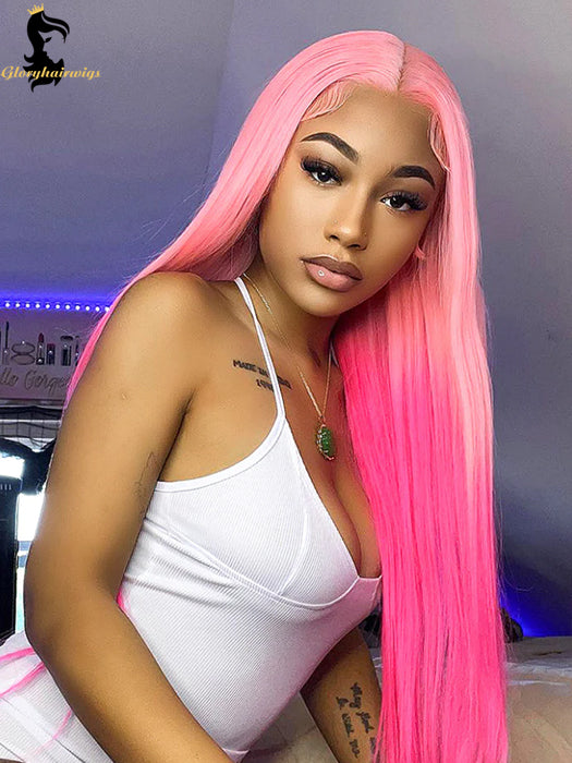 light pink wig human hair