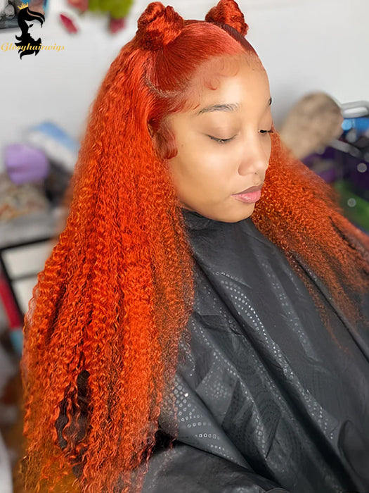 orange lace wig