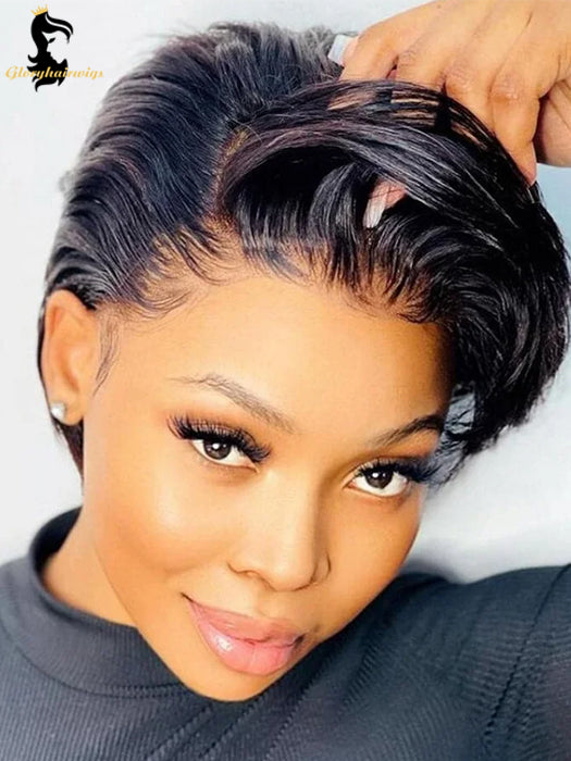 short pixie cut wigs human hair