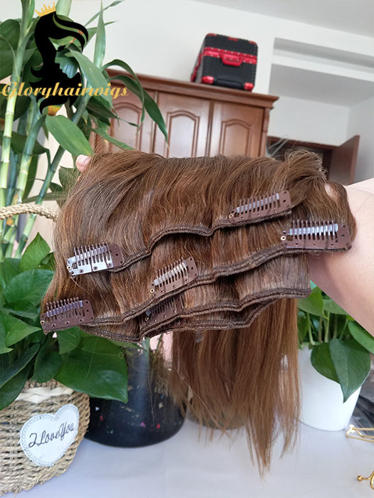 Straight Clip In Human Hair Extensions real hair clip in extensions