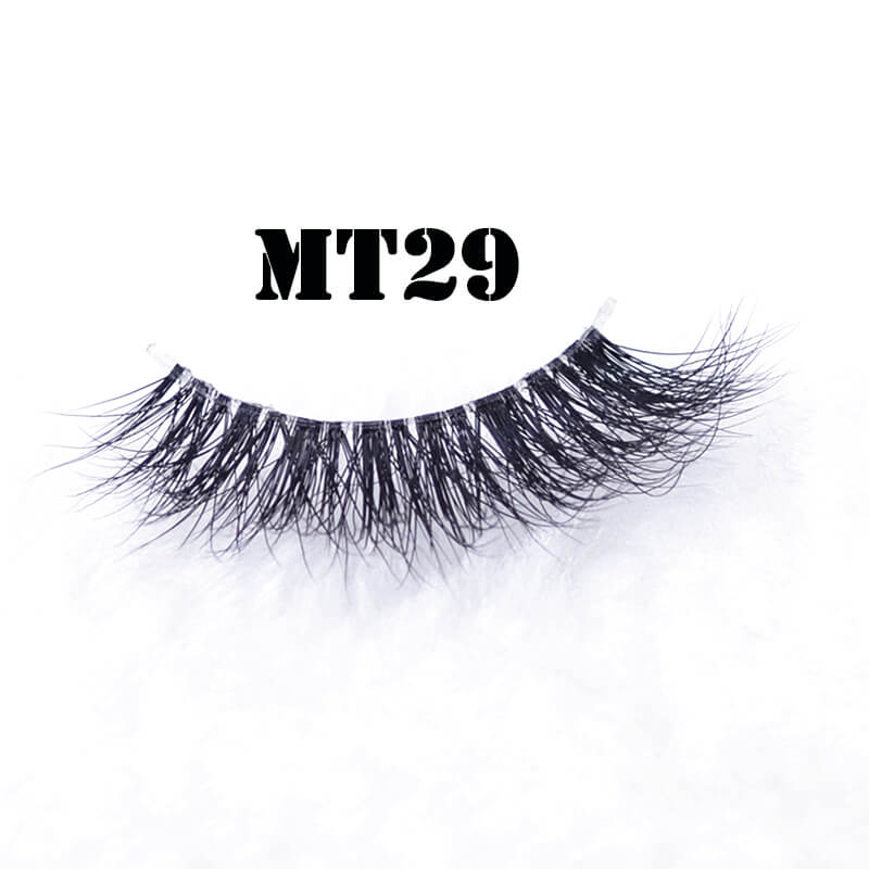 False lashes with clear band invisible band lashes