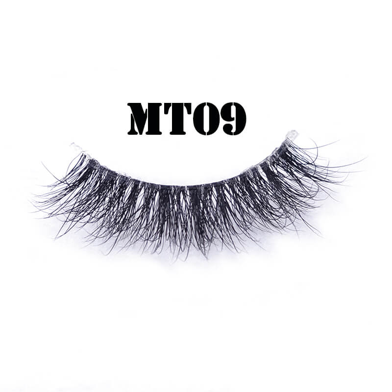False lashes with clear band invisible band lashes