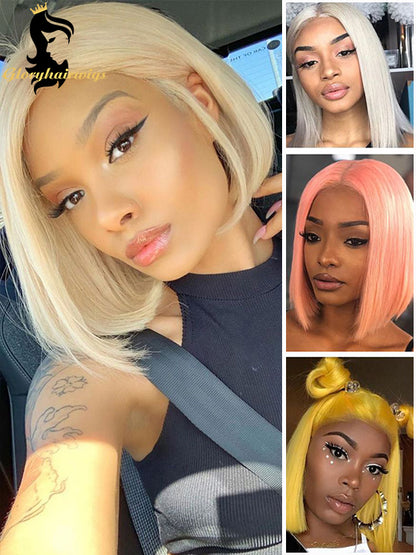 blonde pixie cut human hair wig