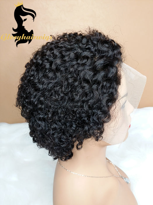 short curly frontal wig
