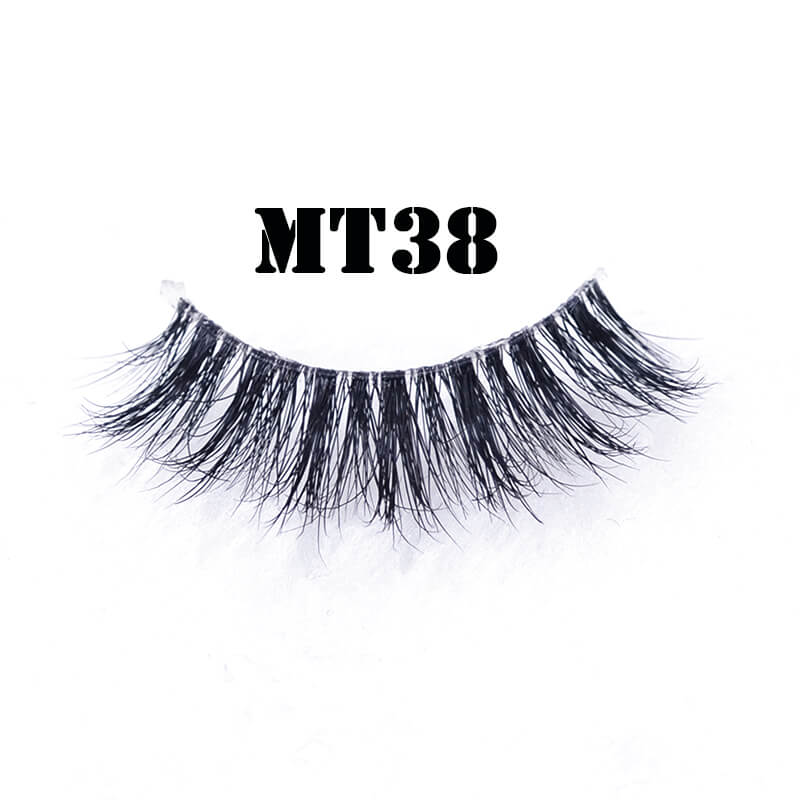 False lashes with clear band invisible band lashes