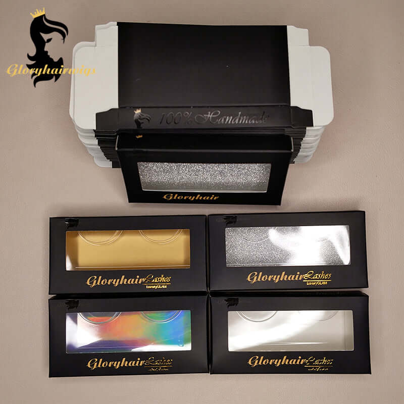 Custom paper lash box 3d false eyelash 500pcs