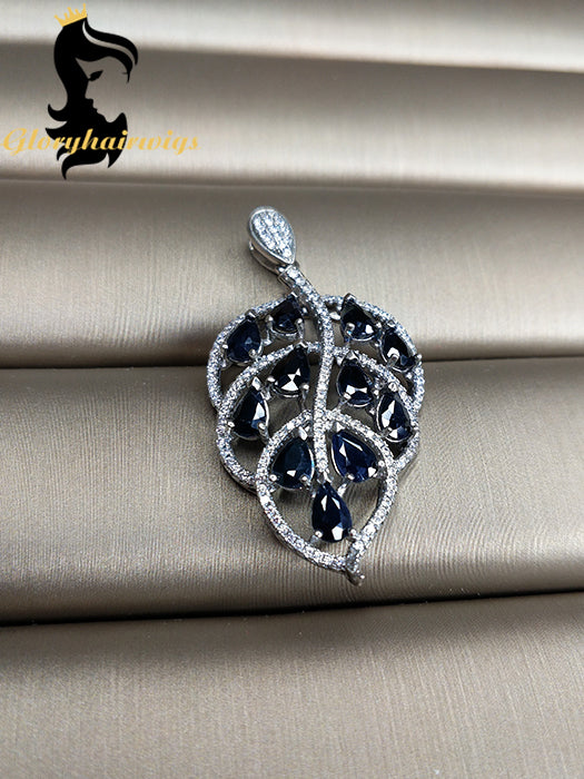 Precious stone 925 Sterling Silver natural sapphire blue gemstones Clearance