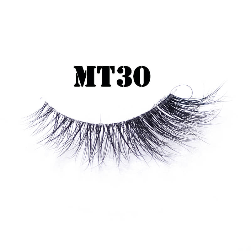 False lashes with clear band invisible band lashes