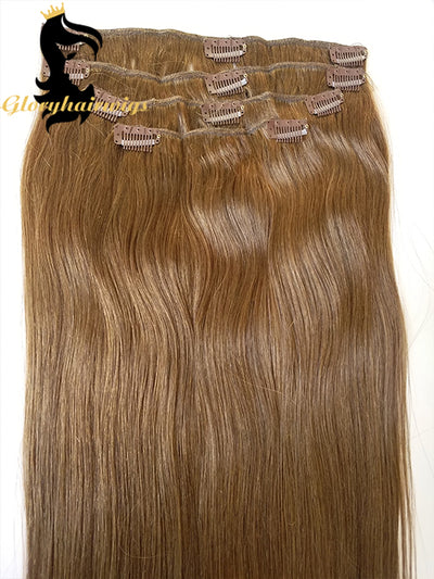 Straight Clip In Human Hair Extensions real hair clip in extensions
