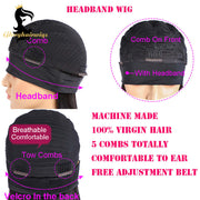 straight headband wig