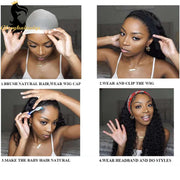 wavy headband wig