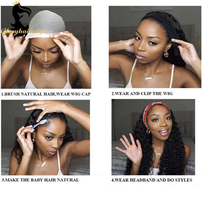 kinky headband wig