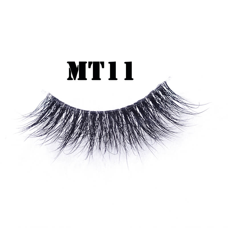 False lashes with clear band invisible band lashes