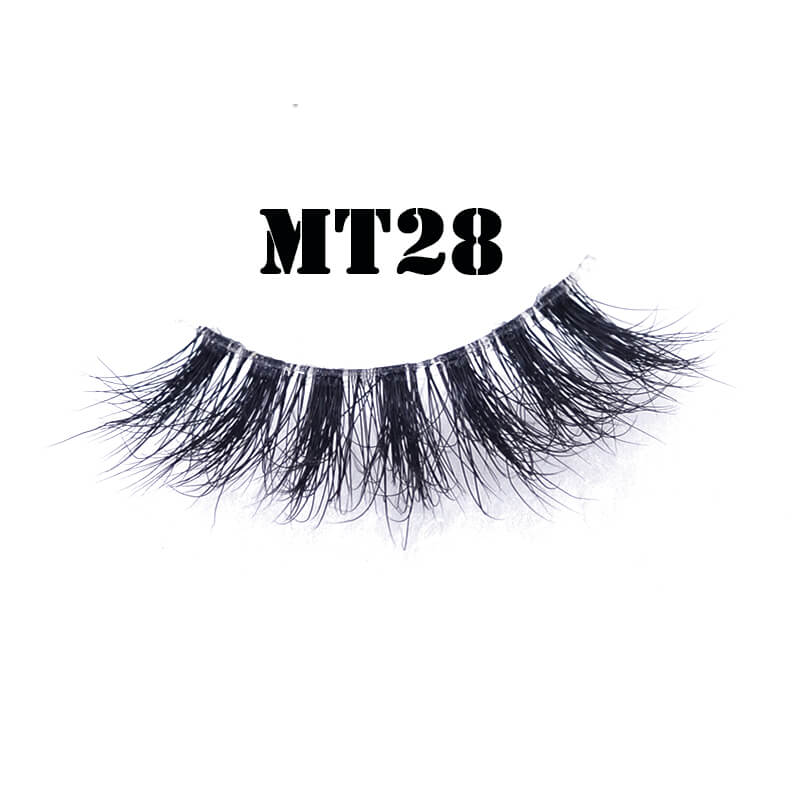 False lashes with clear band invisible band lashes