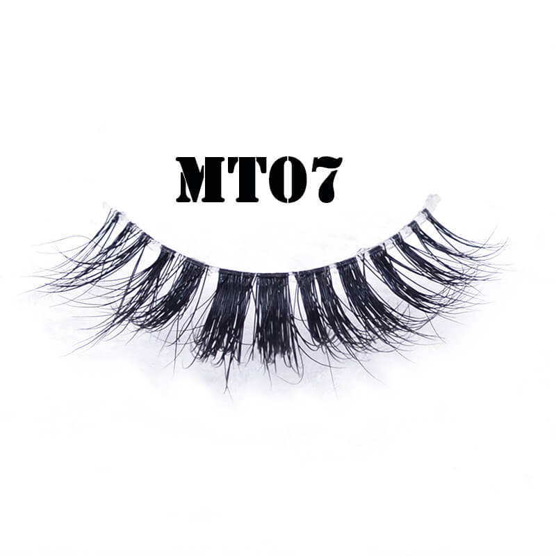 False lashes with clear band invisible band lashes