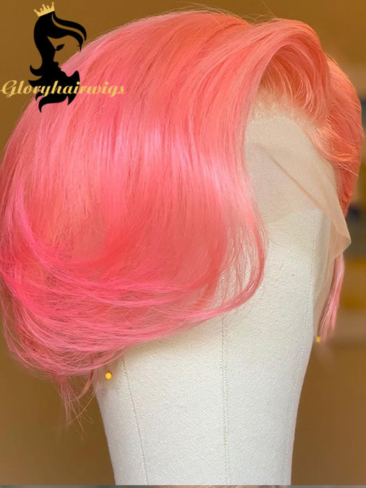 pink pixie cut wig