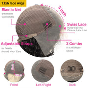 short wet and wavy human hair wigs