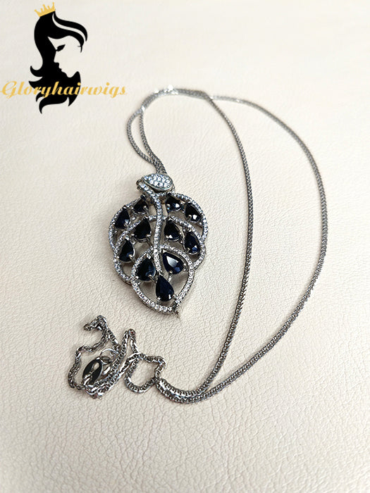 Precious stone 925 Sterling Silver natural sapphire blue gemstones Clearance