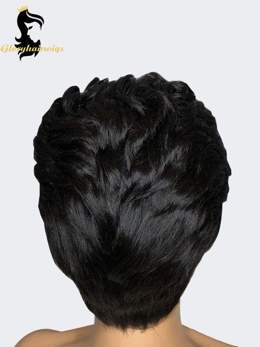 full lace human hair pixie wig