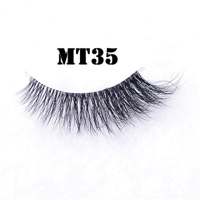False lashes with clear band invisible band lashes